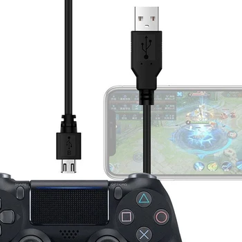 1.5 M Konsol Game Menangani Kabel Data Pengisi Daya untuk Pengontrol Kabel Pengisi Daya PS4 Kabel Pengisi Daya Game Data untuk Gadget Gaming PS4