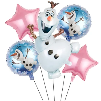 1 set Disney Frozen Olaf Kartun Aluminium Foil Balon Elsa Anna Olaf Mainan Anak Perempuan Selamat Ulang Tahun Pesta Putri Dekorasi Globos
