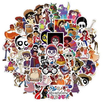 10/30/50 buah Stiker Kartun Anime Coco Animasi Lucu Disney Stiker Tahan Air Buku Tempel Botol Air Laptop Bagasi DIY Stiker Tahan Air