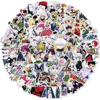 10/50/100 buah Stiker Anime HUNTER X HUNTER Stiker PVC Tahan Air untuk Koper Laptop Mobil Sepeda Motor Skateboard untuk Remaja Anak-anak