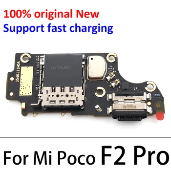 100% Asli Baru USB Dock Port Pengisi Daya Papan Pengisi Daya Kabel Fleksibel untuk Xiaomi Poco F2 Pro dengan Papan Mikrofon