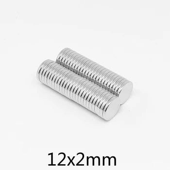 10~250 buah Magnet Neodymium Cakram 12x2mm N35 Magnet NdFeB Permanen Bulat Kecil 12*2 Magnet Magnet Kuat Magnet Kuat 12x2 mm