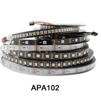 1m/3m / 5m APA102 Strip piksel led pintar 30/60/144 led / piksel / m, DATA dan JAM IP30/IP65/IP67 secara terpisah DC5V