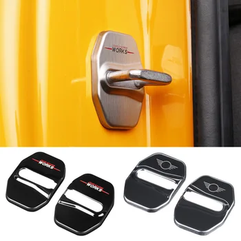2 buah Penutup Kunci Pintu Mobil untuk MINI COOPER R55 / R56/R57/R58/R59/R60/R61/F54/F55/F56/F57 / F60 Aksesori Trim Pelindung Anti Karat