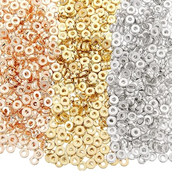 200 buah / lot 5mm 6mm CCB Charm Spacer Beads Manik-manik Roda Manik-manik Longgar Bulat Datar untuk Perlengkapan Pembuatan Perhiasan DIY Gelang Kalung
