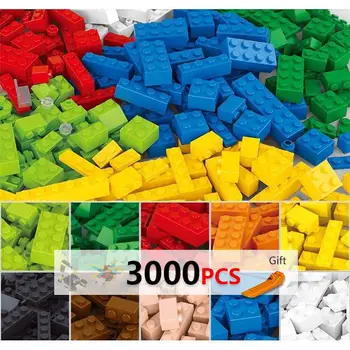250-3000g Blok Bangunan DIYCreative Batu Bata Kompatibel Inglys Klasik Batu Bata Massal Pelat Dasar Mainan Pendidikan untuk Anak-anak