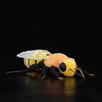 26cm Panjang Manusia Hidup Lebah Mainan Mewah Lembut Seri Serangga Serangga Lebah Madu Boneka Binatang Boneka Hadiah untuk Anak-anak
