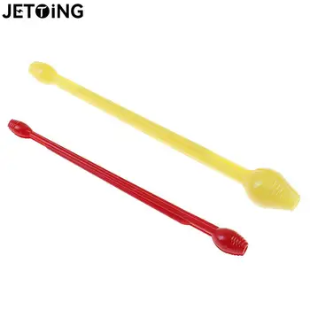 2Pcs Merah Kuning Plastik Mudah Memancing Disgorger Hook Remover Double Kepala Menghapus Memancing Alat Menelan Kait