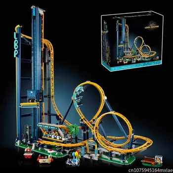 3756 pcs Loop Coaster Taman Hiburan Model Blok Bangunan Kompatibel 10303 10261 Batu Bata Kit Mainan untuk Anak-anak Hadiah Natal