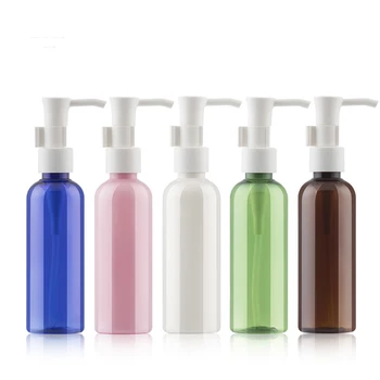 5 Buah 30-100ml Botol Kosong Pompa Tekan Plastik Wadah Kosmetik Isi Ulang Travel untuk Mandi Air Busa Sabun Sampo Lotion