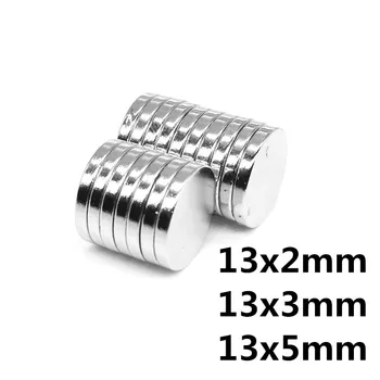 50 Buah 13x2 13x3 13x5mm Magnet Magnet Kuat Super Kuat Magnet Neodymium N35 Permanen 13mm Dudukan Magnet Bulat Kecil