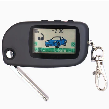 A8 / A9 Gantungan Kunci Twage dengan Kunci Flip untuk KGB FX-3 FX-5 Sistem Alarm Mobil dua Arah Gantungan Kunci Pengendali Jarak Jauh LCD