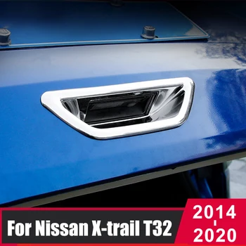 ABS Stiker Penutup Hiasan Mangkuk Pegangan Pintu Belakang Mobil Otomatis untuk Nissan X-trail X trail T32 Rogue 2014-2018 2019 2020 Aksesori