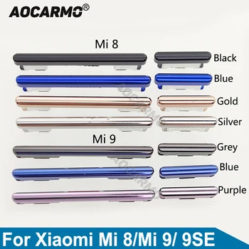Aocarmo Tombol Samping Volume Kunci untuk Xiaomi Mi 8 9 Mi8 Mi9 Menghidupkan / MEMATIKAN Volume Naik/Turun Suku Cadang Perbaikan Pengganti