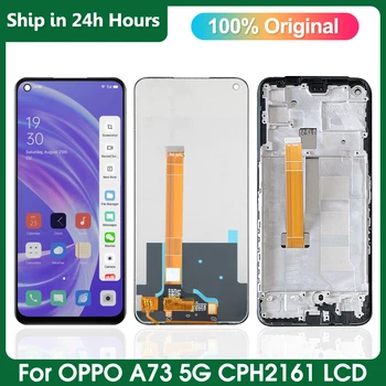 Asli Baru untuk Oppo A73 5G CPH2161 LCD Display Rakitan Digitizer Layar Sentuh Pengganti 6.5