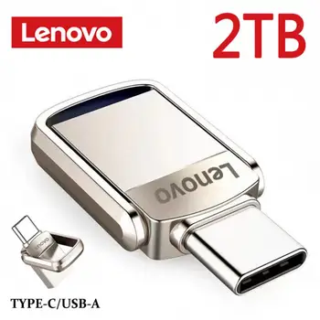 Asli Lenovo U Disk 3.0 Kecepatan Tinggi 2TB 1TB 512GB Logam USB 3.0 Flash Drive Memori Portabel Aksesori Komputer Adaptor USB