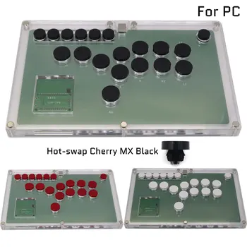 B1-PC-DIY Ultra-Tipis Semua Tombol Hitbox Gaya Arcade Joystick Tongkat Pertarungan Pengontrol Permainan untuk PC USB Hot-Swap Cherry MX