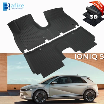 BAFIRE Keset Lantai 3D Baru untuk Hyundai IONIQ 5 Keset Bagasi Liner Lantai Kustom 2022 Alas Kaki yang Dikelilingi Sepenuhnya Tahan Air Anti Selip