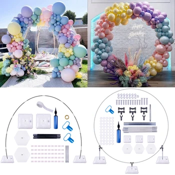 Balon Arch Kit Pemegang Busur Karangan Bunga Balon Bingkai Lingkaran Ballon Column Stand Dekorasi Pernikahan Pesta Ulang Tahun Baby Shower