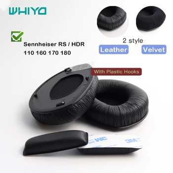 Bantalan Telinga Pengganti Whiyo dengan Kait Plastik untuk Sennheiser RS110 RS160 RS170 RS180 HDR160 HDR170 HDR180 Sarung Bantal Bantalan Telinga