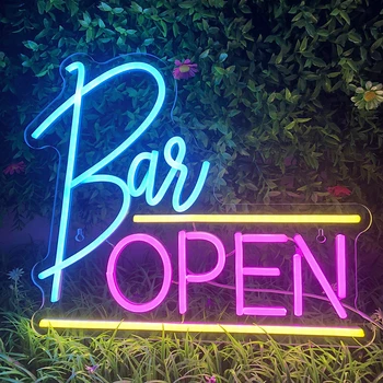 Bar BUKA Tanda Led Baru untuk Bar Tanda Neon Lampu Neon Led Tanda Terbuka Bar untuk Toko Bar Rumah Dekorasi Pesta Dekorasi Dinding Lampu Bar Led