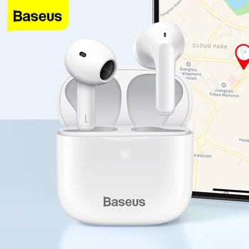 Baseus E3 TWS Earphone Nirkabel Bluetooth 5.0 Headset Headphone Earbud Nirkabel Sejati untuk Kuncup Telinga Bebas Genggam iPhone 12 Pro Max