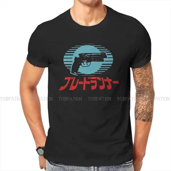 Blade Runner 2049 K Film Tshirt untuk Pria Blaster Retro Lembut Kasual Kaus T Shirt Kualitas Tinggi Trendi Berbulu