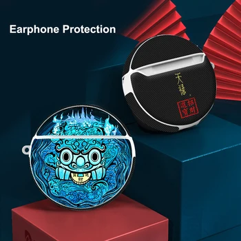 Bluetooth Hoofdtelefoon Cover untuk Huawei Freebuds 4 Earphone Set Tas untuk Freebuds4 Lukisan Derek Plastik Lembut Casing Beschermen