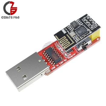 CH340 USB untuk ESP8266 Serial ESP-01 ESP-01S Adaptor Nirkabel Wifi Pengembangan Papan ESP01 ESP01S Programmer Adaptor GPIO Modul