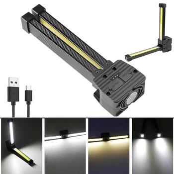 COB LED Senter Portable USB Rechargeable Mobil Lampu Kerja Magnetic Torch Menggantung Hook Lampu untuk Memperbaiki Berkemah