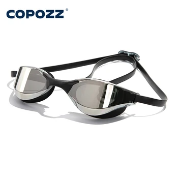 Copozz Profesional Tahan Air Plating Clear Double Anti-Kabut Berenang Kacamata Anti Sinar UV Pria Wanita Kacamata Renang dengan Case