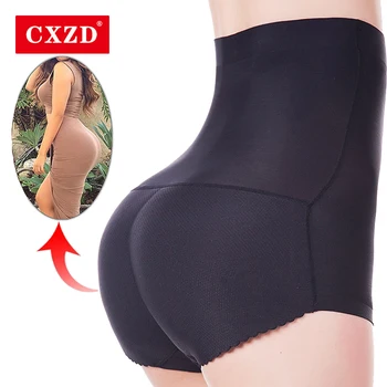 CXZD Celana Dalam Pengangkat Pantat Pantat Palsu Wanita Baru Pakaian Dalam Mulus Kontrol Perut Pinggang Tinggi Pembentuk Hip Up Celana Dalam Push Up Empuk