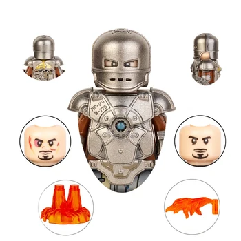 Disney Legends Iron MK1 Man Armor Mecha Blok Bangunan Action Figure Batu Bata Figurine Mainan Diy Pendidikan Hadiah untuk Anak-anak