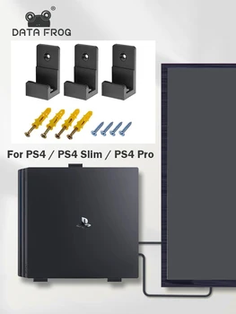 Dudukan Dinding Katak Data untuk PS4 Playstation 4 Konsol Pro Ramping Penyangga Mural Bantalan Dudukan Braket PS4 Aksesori Rak Permainan Dasar Braket