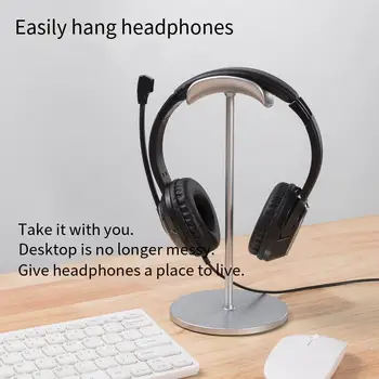 Dudukan Headphone Universal Dudukan Earphone yang Dapat Dilepas Desktop Braket Rak Display Headset Over Ear Tahan Lama dengan Alas Anti Selip