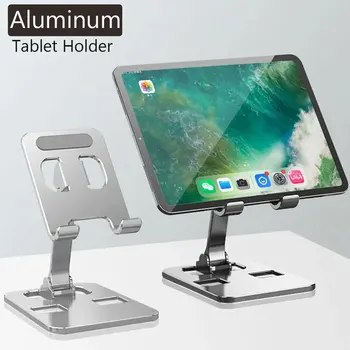 Dudukan Tablet Portabel Semua Paduan Aluminium Universal untuk Dudukan iPad Dudukan Tablet Dudukan Ponsel Fleksibel yang Dapat Disesuaikan