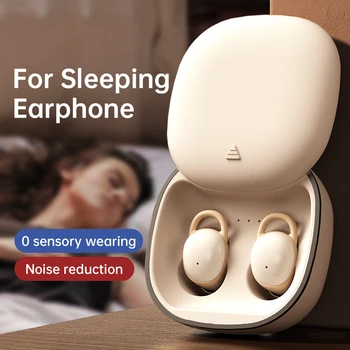 Earphone Bluetooth Auriculares Mini Tak Terlihat Headphone Nirkabel TWS Headset Dalam Telinga dengan Earbud Tidur Mikrofon untuk xiaomi Ambie