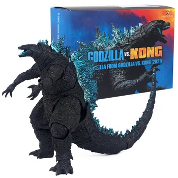 Film Baru 2021 Godzilla Vs. Kong Raja Monster S. h. monsterarts Gojira Figurine Anime Action Figure Model Koleksi Mainan Anak-anak