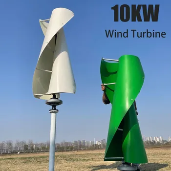 Generator Turbin Angin Berkualitas Tinggi 1000W 2000W 3000W Kincir Angin Sumbu Vertikal dengan Inverter Pengontrol Hibrida MPPT untuk Penggunaan Di Rumah