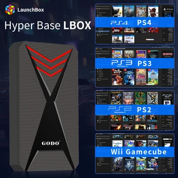 Hard Drive Game Lbox Hyper Base dengan Lebih dari 4200 Game untuk PS4 / Wii / PS3 / PS2 / GameCube / N64 / Wiiu / SS Launchbox HDD Gaming 2TB Untuk PC / Laptop