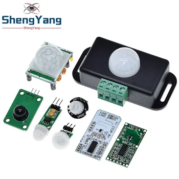 HC-SR501 HC-SR505 AM312 SR602 HW-MS03 Menyesuaikan IR Piroelektrik Inframerah Mini PIR Modul Detektor Sensor Gerak Modul untuk ARDUINO