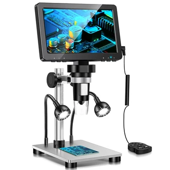 Hot Mikroskop 1200X Adjustable LCD Display 12MP USB Mikroskop Digital Solder Elektronik PCB Inspeksi Terus Menerus Alat
