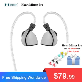 HZSOUND Cermin Jantung Pro Monitor In-ear Diafragma CNT 10mm Konektor 2Pin Earphone Headphone Hi FI Headset Musik Earbud Berkabel