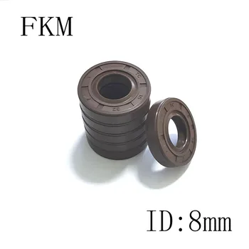 ID Segel Minyak Kerangka FKM 8mm OD 14-30mm Ketebalan 4-10mm 8x16x5 8x16x7 8x22x7 Cincin Paking Karet Fluoro