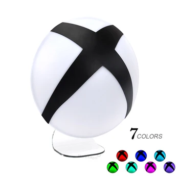 Ikon Permainan untuk XBOX 3D Lampu Suasana Ruang Permainan Pengaturan Desktop Lampu Sensor LED Sakelar Pengubah Warna Dekorasi Ruang Suasana