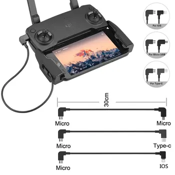 Kabel Data OTG untuk DJI Mavic 2 Pro Zoom Mini SE Spark Mavic Drone UDARA IOS Konektor Kabel Adaptor Usb Mikro Tipe-C Ponsel Tablet