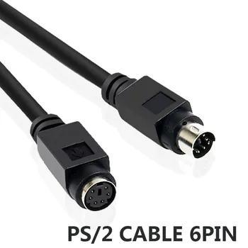 Kabel Ekstensi PS/2 PS2 Tembaga Murni Kabel Ekstensi Keyboard Mouse Kepala Bulat Konektor MD6 6 Pin Pria ke Wanita