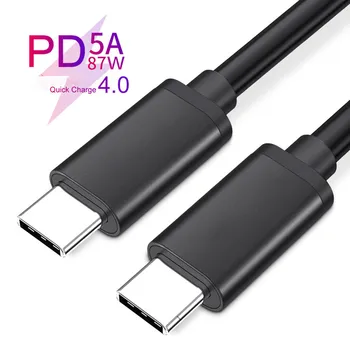 Kabel Telepon USB C QC4. 0 Kabel Sinkronisasi Data Saluran Ponsel Pintar Tipe-C untuk Xiaomi Samsung Huawei Oneplus Kabel Tipe C Ke C