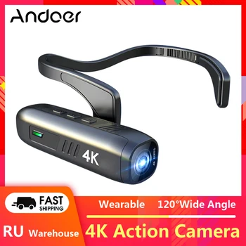 Kamera Aksi 5K 4K Kamera Video Terpasang di Kepala Camcorder WiFi yang Dapat Dikenakan 120 Angle
