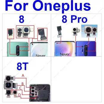 Kamera Depan Belakang Utama Untuk Oneplus 1+ 8 8Pro 8T Belakang Besar Semua Modul Kamera Menghadap Ke Depan Kecil Untuk Penggantian OnePlus 8 8pro 8t